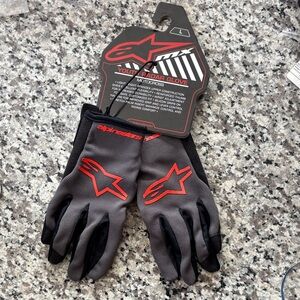 Alpinestars Youth Radar Gloves - Black and Red